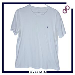 All Saints Men's Regular Fit Crew Neck Pullover T Shirt White Size Large‎